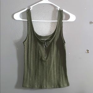 Cute Green 1/4 Zip Tank